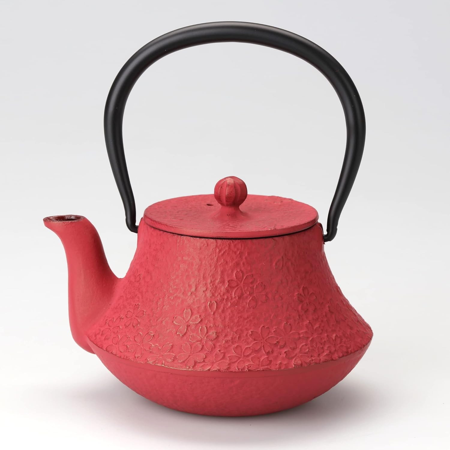 南部鉄器：鉄瓶兼急須＊陰陽＊赤色